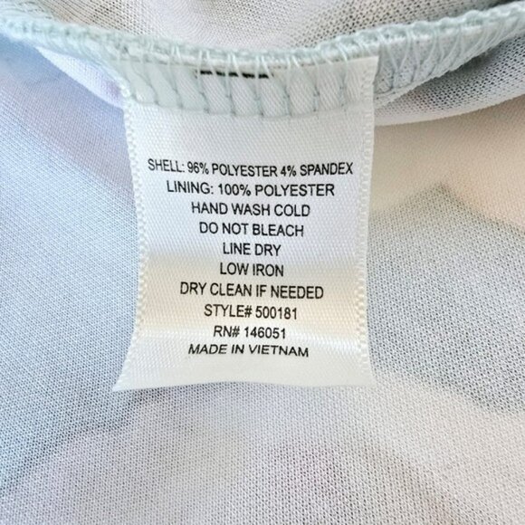 Monteau Women's Mini Dress Size Small Blue Green Floral Fit & Flare Sleeveless - Picture 9 of 12